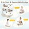 Costway Convertible Rocking Horse & Sliding Car with Detachable Balance Board Dark Gray/White